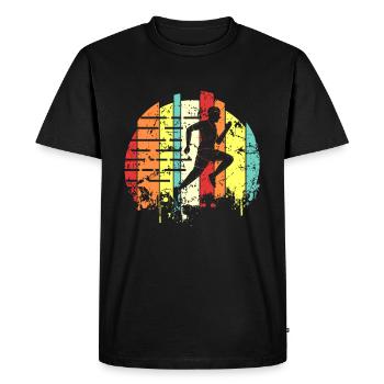 To run - Men's Premium Organic T-Shirt - black - Front - Nico (187cm)