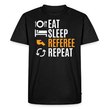 referee - Men's Premium Organic T-Shirt - black - Front - Nico (187cm)