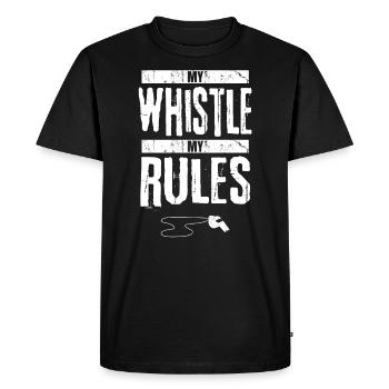 arbitre - T-shirt Premium bio Homme - noir - Devant - Nico (187cm)