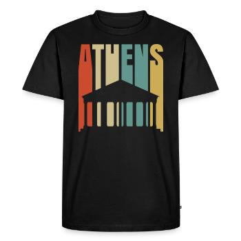 Athènes - T-shirt Premium bio Homme - noir - Devant - Nico (187cm)