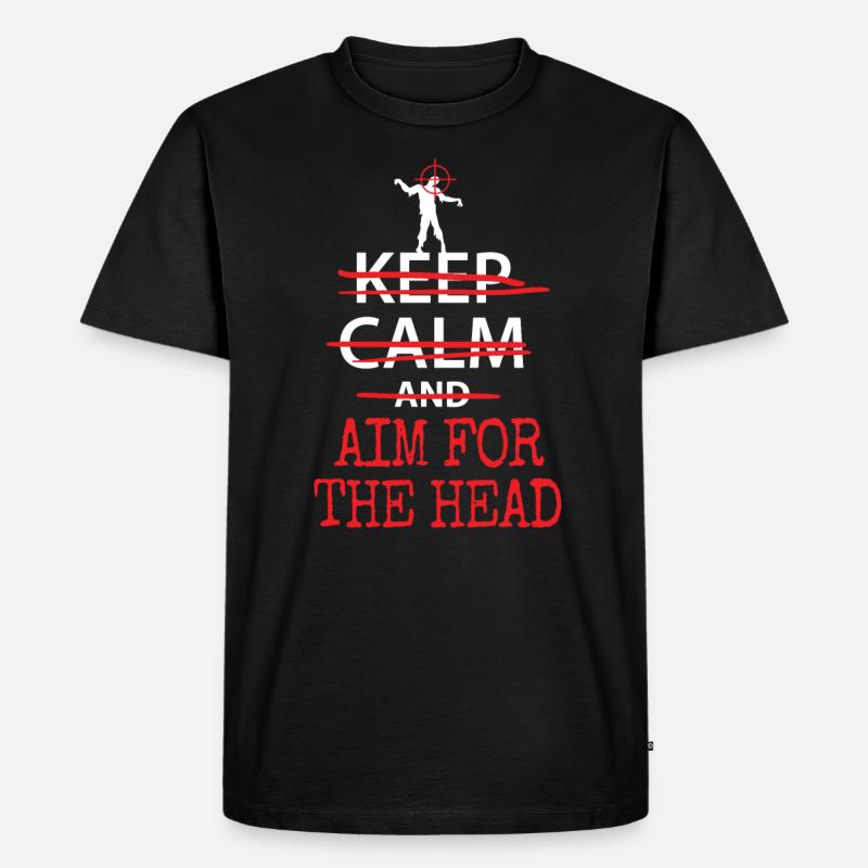 Zombie - Männer Premium Bio T-Shirt - Schwarz