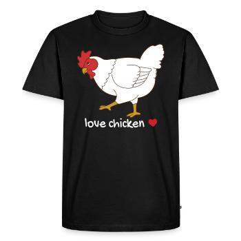Chicken Chicken Chickens Gift Farmer Agriculture - Men's Premium Organic T-Shirt - black - Front - Nico (187cm)