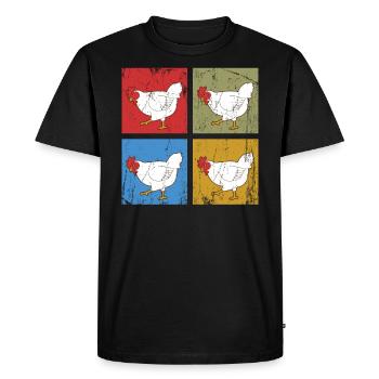 Chicken Chicken Chickens Gift Farmer Agriculture - Men's Premium Organic T-Shirt - black - Front - Nico (187cm)