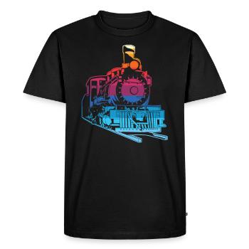 Train trains train modèle - T-shirt Premium bio Homme - noir - Devant - Nico (187cm)