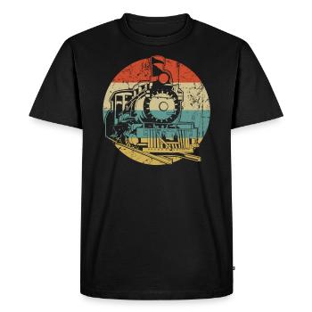 Zug - Männer Premium Bio T-Shirt - Schwarz - Vorne - Nico (187cm)
