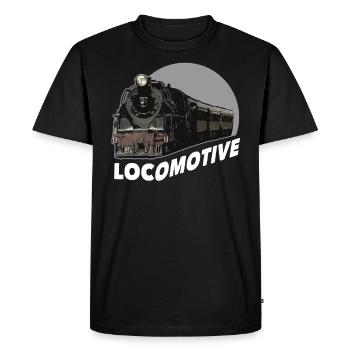 Train trains model railroad railway gift - Men's Premium Organic T-Shirt - black - Front - Nico (187cm)