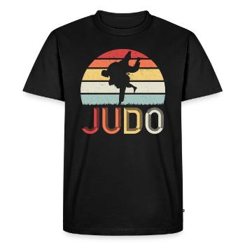 Judo Martial Arts Martial Arts - Men's Premium Organic T-Shirt - black - Front - Nico (187cm)