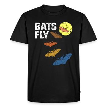 chauve-souris - T-shirt Premium bio Homme - noir - Devant - Nico (187cm)