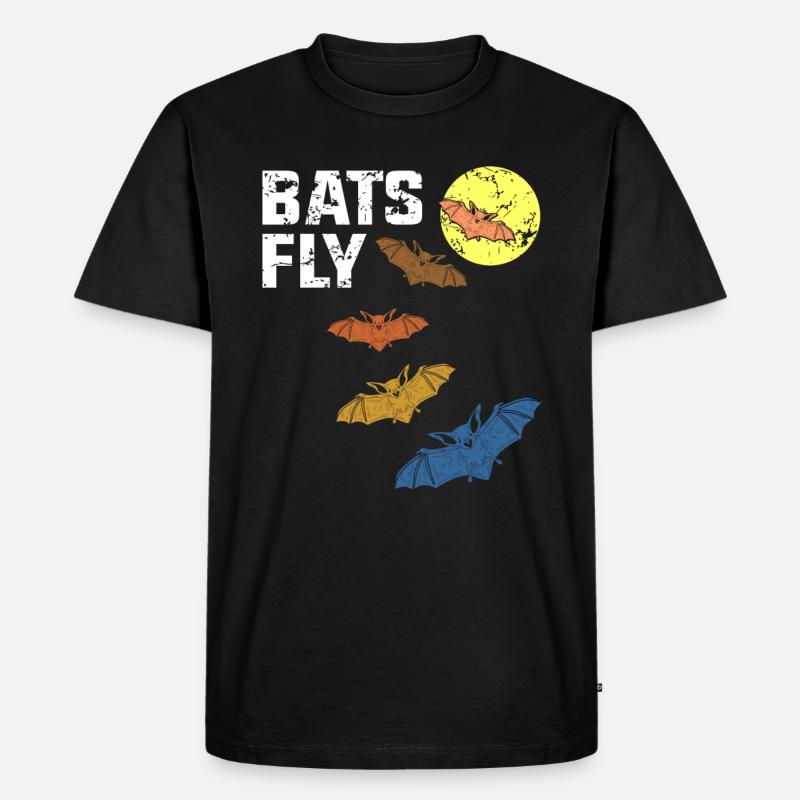 Fledermaus - Männer Premium Bio T-Shirt - Schwarz