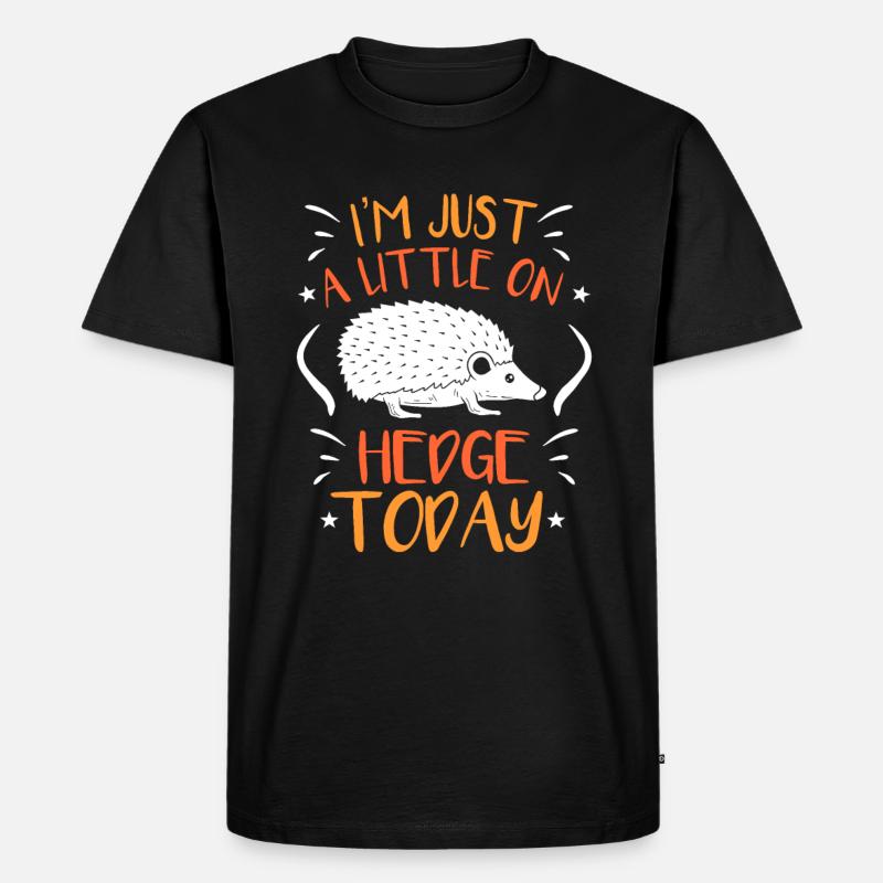 Igel - Männer Premium Bio T-Shirt - Schwarz