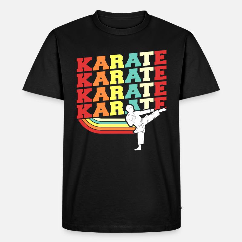 Karate - Männer Premium Bio T-Shirt - Schwarz