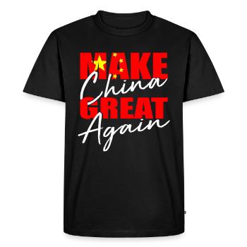 Chine - T-shirt Premium bio Homme - noir - Devant - Nico (187cm)