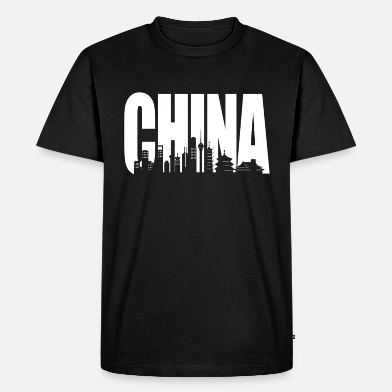 China - Männer Premium Bio T-Shirt - Schwarz