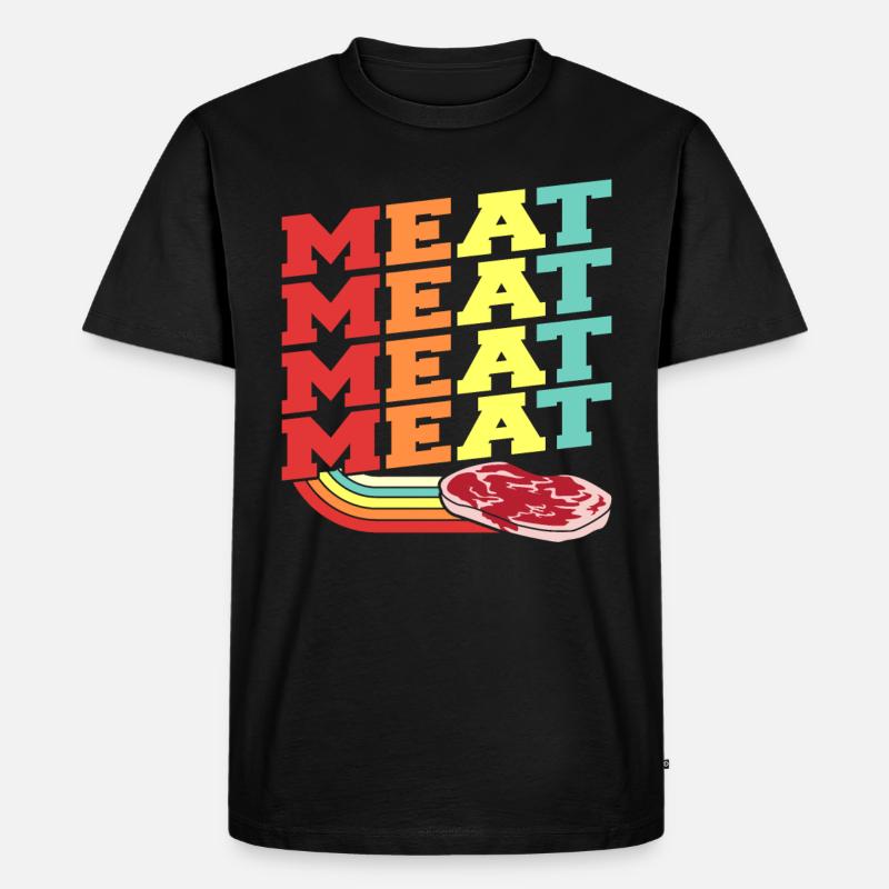 Fleisch - Männer Premium Bio T-Shirt - Schwarz