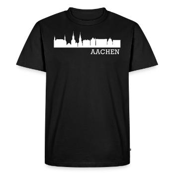 Aachen - T-shirt Premium bio Homme - noir - Devant - Nico (187cm)