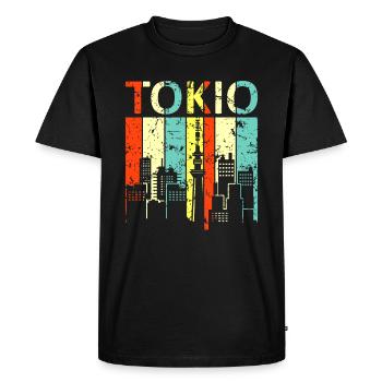 Tokyo - T-shirt Premium bio Homme - noir - Devant - Nico (187cm)
