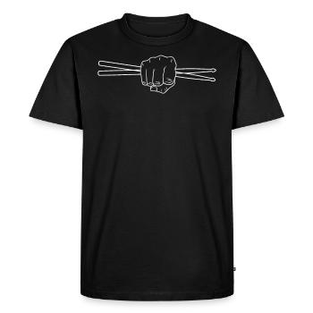 Drummer drummer drummer gift - Men's Premium Organic T-Shirt - black - Front - Nico (187cm)