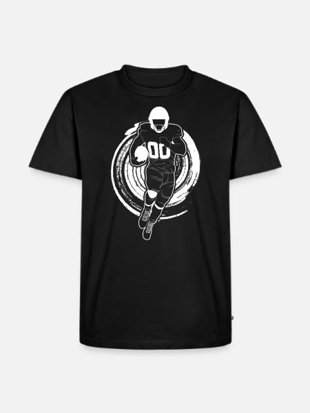 American Football - Männer Premium Bio T-Shirt - Schwarz