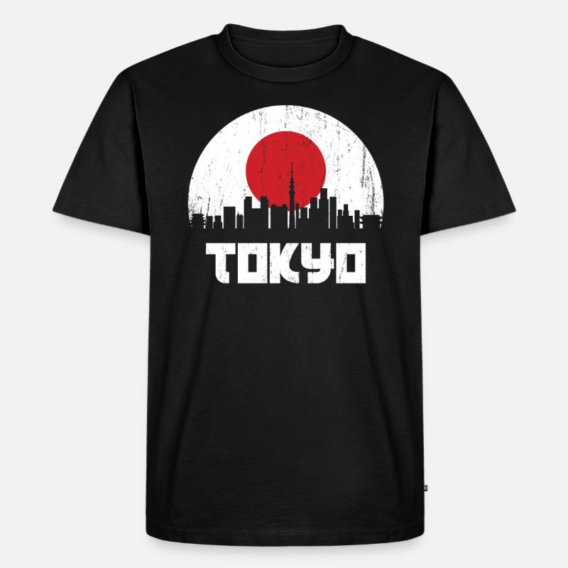 Tokio - Männer Premium Bio T-Shirt - Schwarz