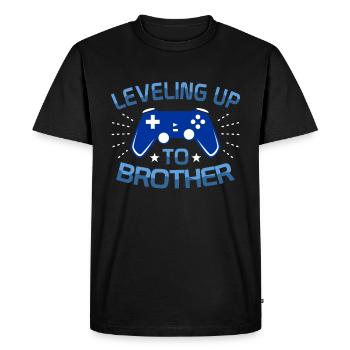 frère - T-shirt Premium bio Homme - noir - Devant - Nico (187cm)