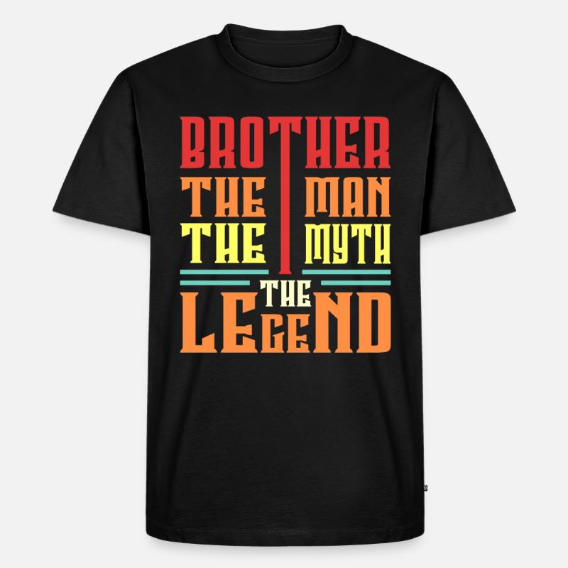 Bruder - Männer Premium Bio T-Shirt - Schwarz