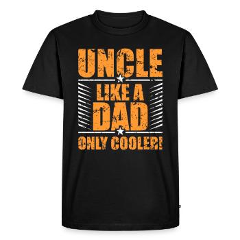 uncle - Men's Premium Organic T-Shirt - black - Front - Nico (187cm)