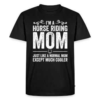 Horse horses cute riding gift gift idea - Men's Premium Organic T-Shirt - black - Front - Nico (187cm)