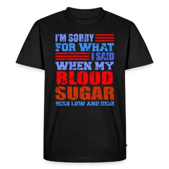 Diabète Diabète - T-shirt Premium bio Homme - noir - Devant - Nico (187cm)