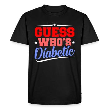 Diabète Diabète - T-shirt Premium bio Homme - noir - Devant - Nico (187cm)