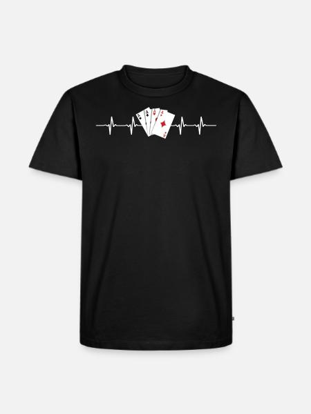 Poker - Men's Premium Organic T-Shirt - black