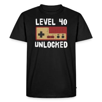 40ème anniversaire - T-shirt Premium bio Homme - noir - Devant - Nico (187cm)