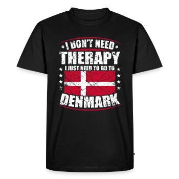 Danemark Danois Cadeau danois Copenhague - T-shirt Premium bio Homme - noir - Devant - Nico (187cm)