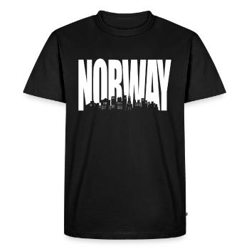Norvège - T-shirt Premium bio Homme - noir - Devant - Nico (187cm)