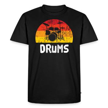 Drummer drummer drummer gift - Men's Premium Organic T-Shirt - black - Front - Nico (187cm)