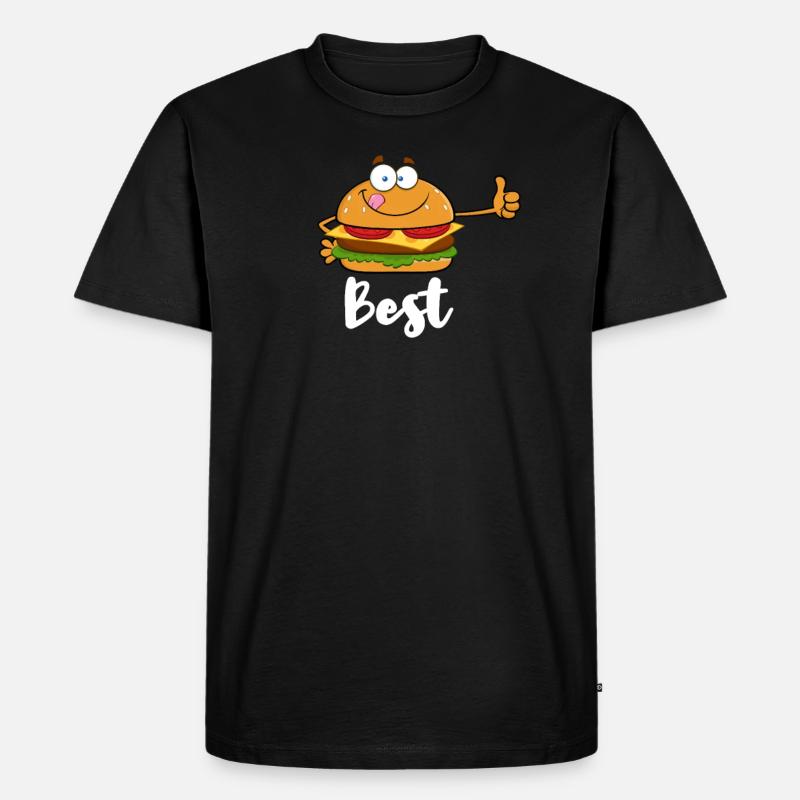 Burger Hamburger - Männer Premium Bio T-Shirt - Schwarz
