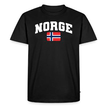 Norvège - T-shirt Premium bio Homme - noir - Devant - Nico (187cm)