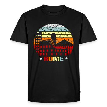 Rome - T-shirt Premium bio Homme - noir - Devant - Nico (187cm)