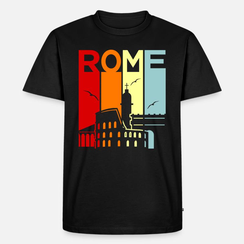 Rom - Männer Premium Bio T-Shirt - Schwarz