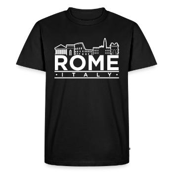 Rome - T-shirt Premium bio Homme - noir - Devant - Nico (187cm)