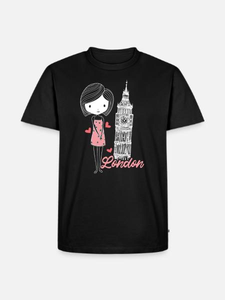 London - Men's Premium Organic T-Shirt - black