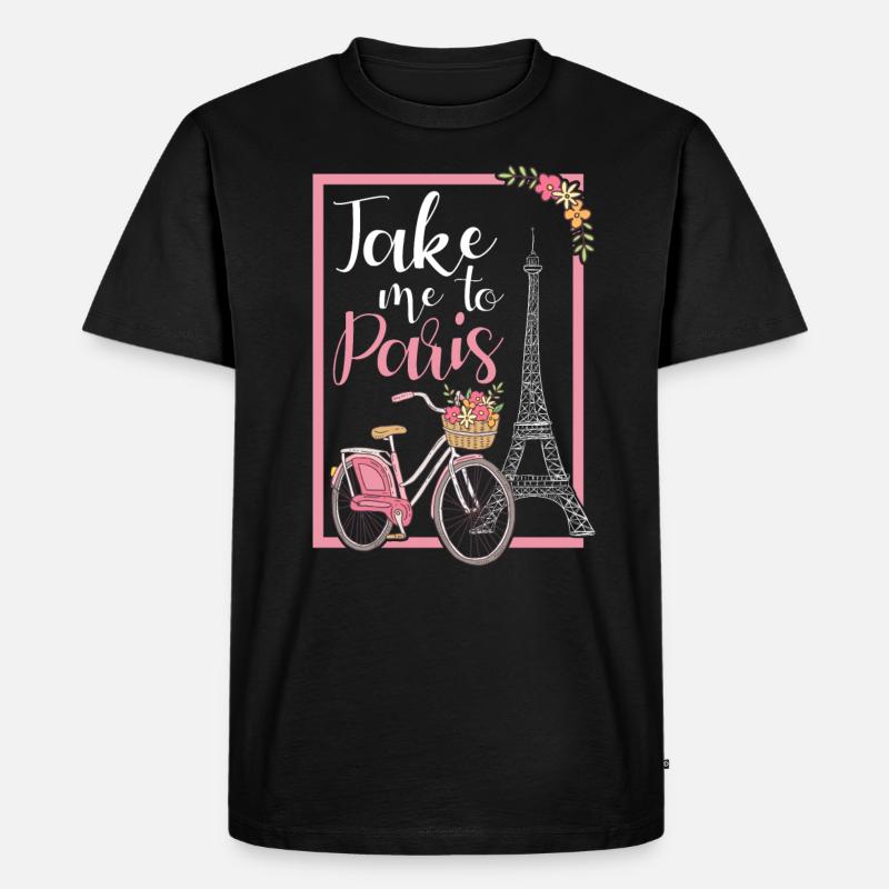 Paris - Männer Premium Bio T-Shirt - Schwarz