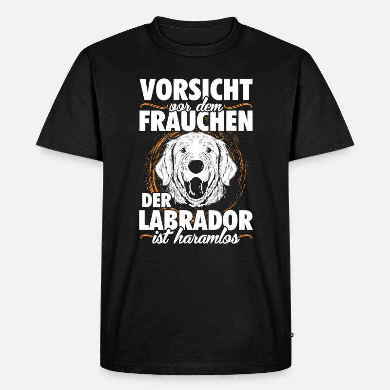 Labrador - Männer Premium Bio T-Shirt - Schwarz
