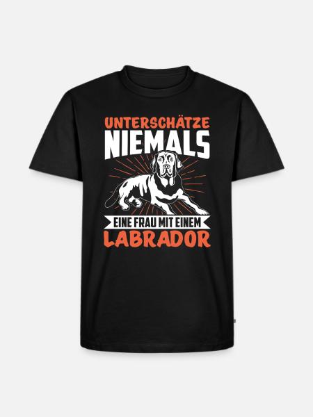 Labrador - Männer Premium Bio T-Shirt - Schwarz