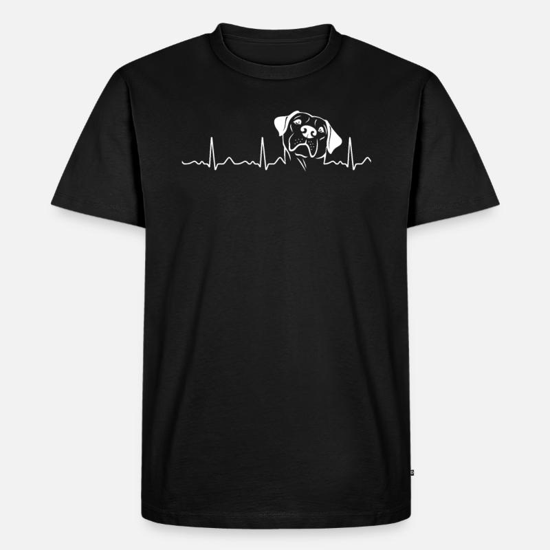 Labrador - Männer Premium Bio T-Shirt - Schwarz
