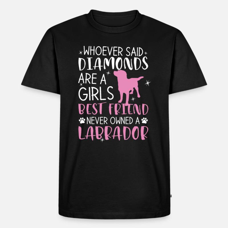 Labrador - Männer Premium Bio T-Shirt - Schwarz
