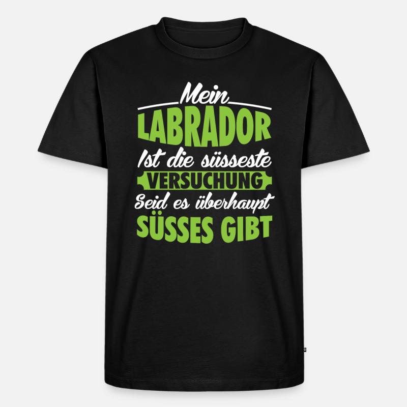 Labrador - Männer Premium Bio T-Shirt - Schwarz