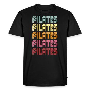 Pilates - T-shirt Premium bio Homme - noir - Devant - Nico (187cm)