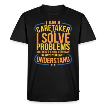 Gardien gardien - T-shirt Premium bio Homme - noir - Devant - Nico (187cm)