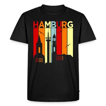 Hambourg - T-shirt Premium bio Homme - noir - Devant - Nico (187cm)
