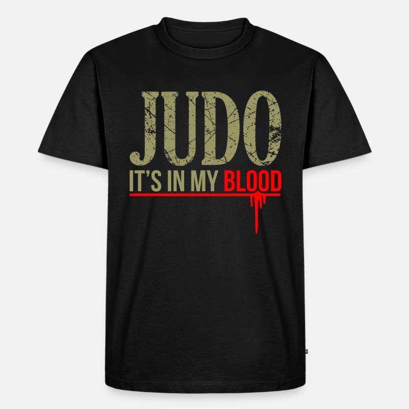 Judo - Männer Premium Bio T-Shirt - Schwarz